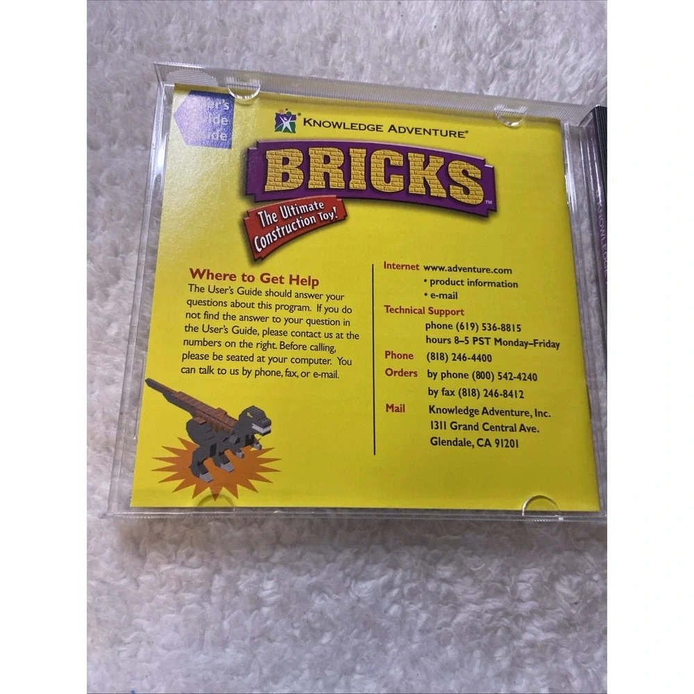 Bricks by Knowledge Adventure Vintage Windows Mac PC CD ROM Ages 6-12 Build